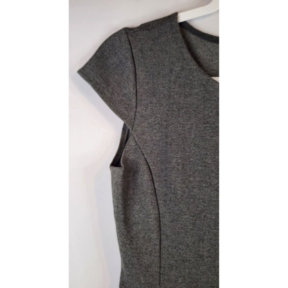Madewell Dress Womens Small Dark Gray Stretch Pleated Classic Fit & Flare Mini - Picture 10 of 14
